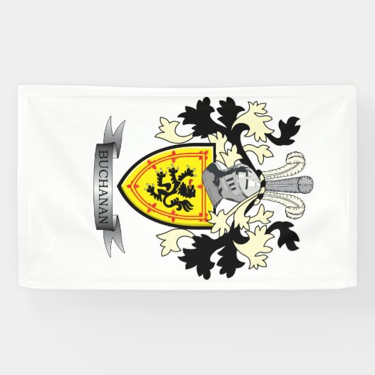 Buchananの家紋の紋章付き外衣 横断幕 (横)