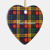 Buchanan家族の一族の格子縞のスコットランドのキルトのタータンチェック セラミックオーナメント (右)