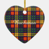 Buchanan家族の一族の格子縞のスコットランドのキルトのタータンチェック セラミックオーナメント (正面)