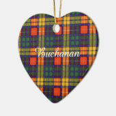Buchanan家族の一族の格子縞のスコットランドのキルトのタータンチェック セラミックオーナメント (左)