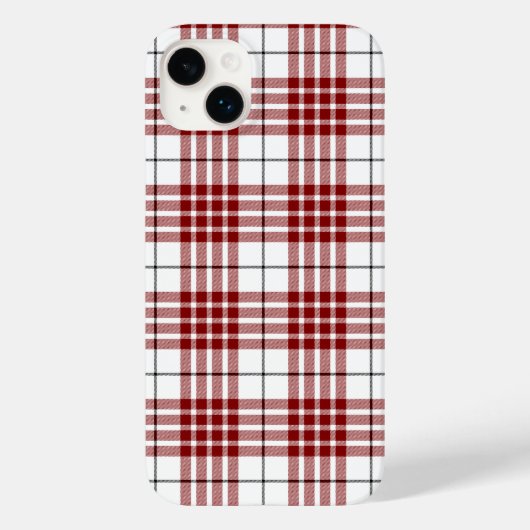 Buchanan タルタン 赤 白 チェック Case-Mate iPhoneケース (裏面)