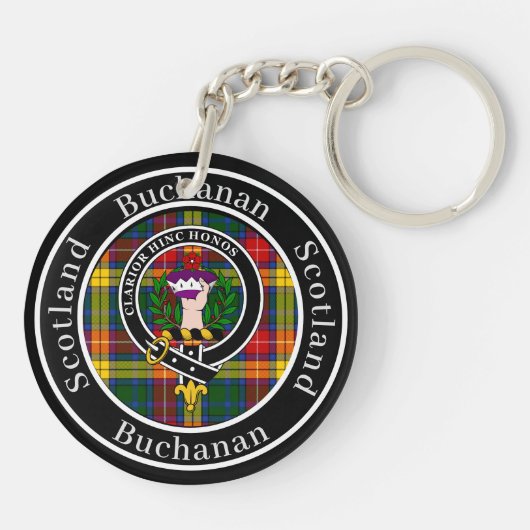 Buchanan Clan Badge & Tartan キーホルダー (裏面)