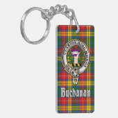 Buchanan Clan Badge/Tartan Rectangle キーホルダー (正面左)