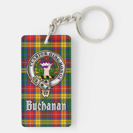 Buchanan Clan Badge/Tartan Rectangle キーホルダー (裏面)