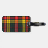 Buchanan Clan Plaid Scottish Pattern Monogram ラゲッジタグ (裏面横)