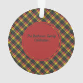 Buchanan Modern  Scottish Tartan Christmas オーナメント (裏面)