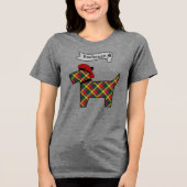 Buchanan Tartan Scottie Dog Personalized トライブレンドTシャツ (正面)