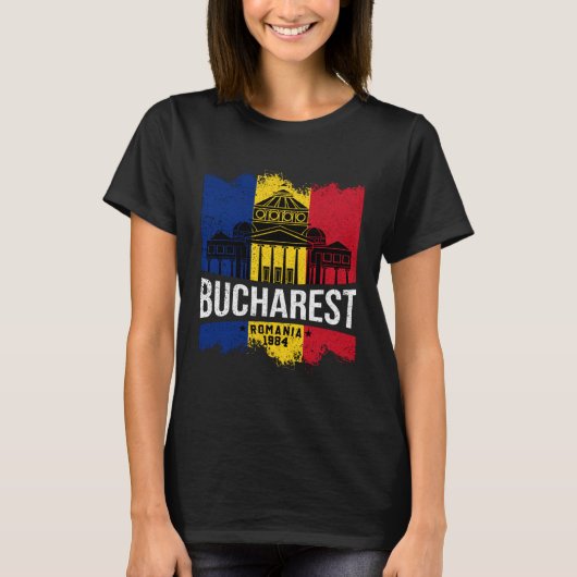 Bucharest Bucuresti Romania National Pride Patriot Tシャツ (正面)
