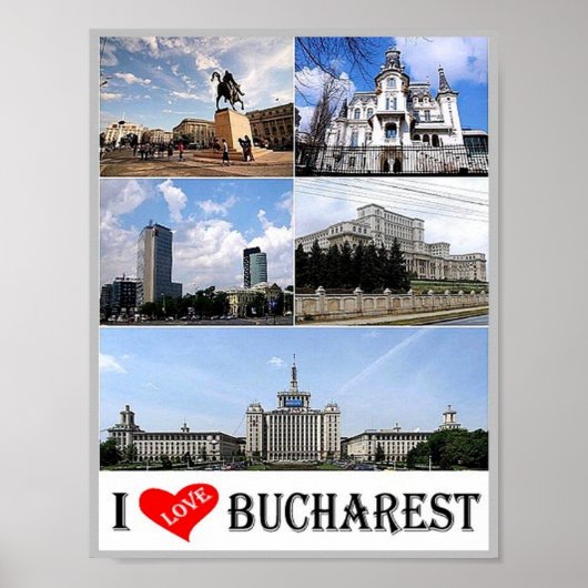Bucharest - I Love - Romania - ポスター (正面)