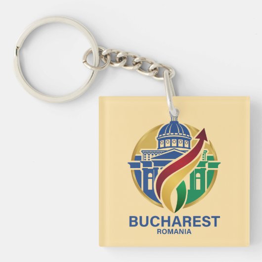 Bucharest Romania Eastern European キーホルダー (正面)