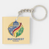 Bucharest Romania Eastern European キーホルダー (裏面)