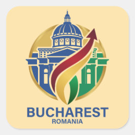 Bucharest Romania Eastern European スクエアシール