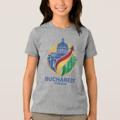 Bucharest Romania Eastern European トライブレンドTシャツ (正面)