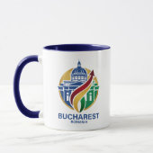 Bucharest Romania Eastern European マグカップ (左)