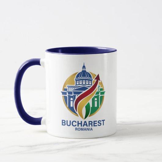 Bucharest Romania Eastern European マグカップ (左)