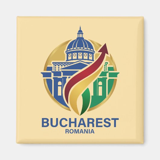 Bucharest Romania Eastern European マグネット (正面)