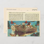 Buche de Noelのクリスマスの丸太 シーズンポストカード (正面/裏面)