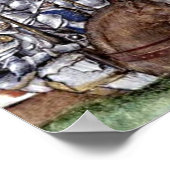 Buchmalerei Mittelalter Belagerung ポスター (角)