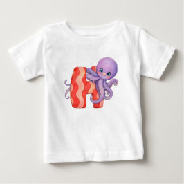Buchstabe H - kleiner Oktopus - Kategorie Pirat ベビーTシャツ