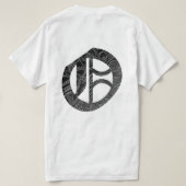 Buchstabe "O" im gotischen Stil Tシャツ (デザイン裏面)