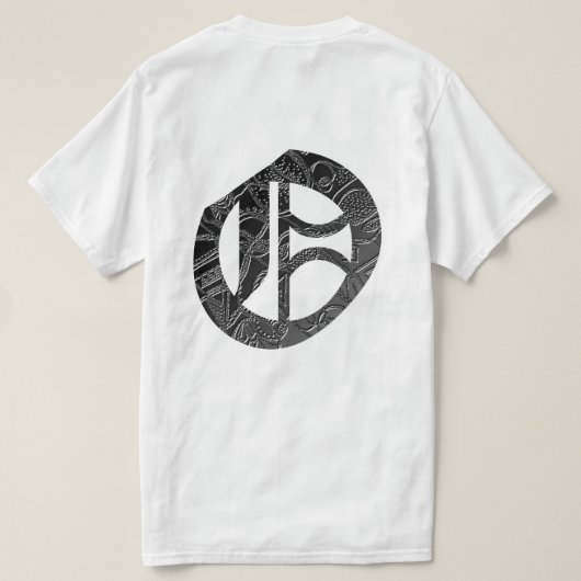 Buchstabe "O" im gotischen Stil Tシャツ (デザイン裏面)