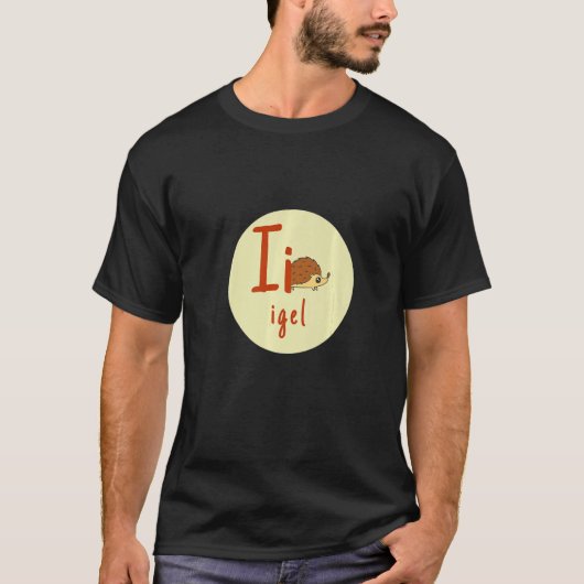 Buchstaben des deutschen Alphets I Igel Tシャツ (正面)