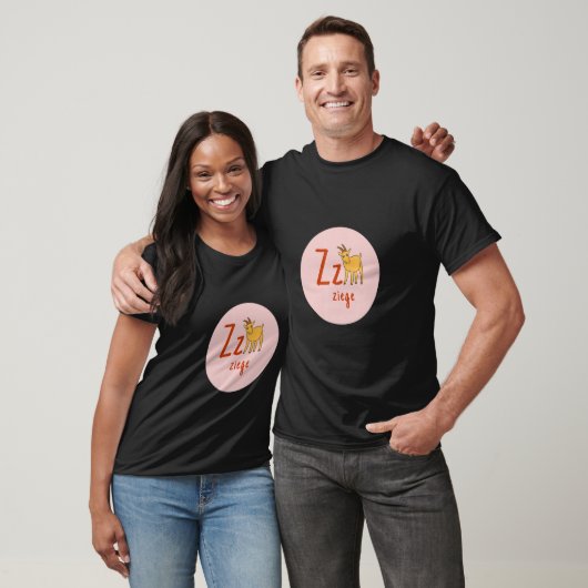 Buchstaben des deutschen Alphets Z Ziege Tシャツ (ユニセックス)