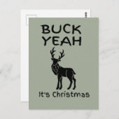 BUCKうんクリスマスおもしろい ポストカード (正面/裏面)