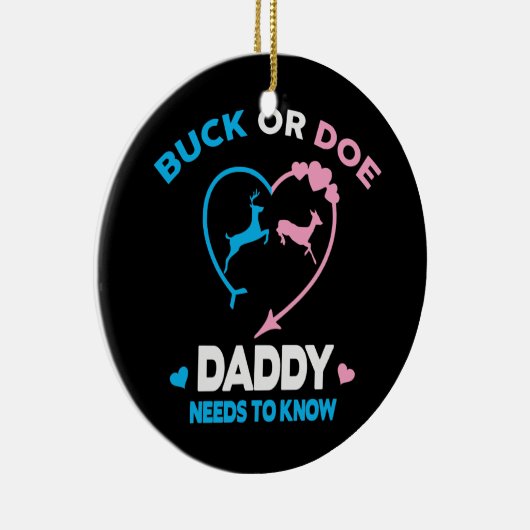 BuckおもしろいまたはDoe Daddyの性おもしろい別開示 セラミックオーナメント (右)