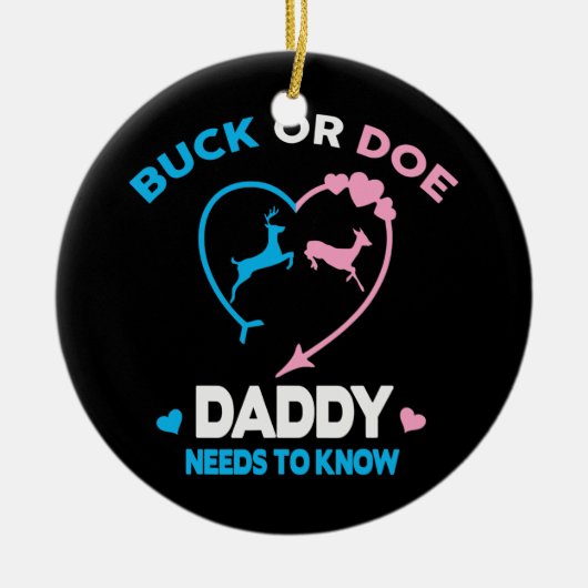 BuckおもしろいまたはDoe Daddyの性おもしろい別開示 セラミックオーナメント (正面)