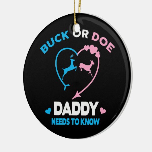 BuckおもしろいまたはDoe Daddyの性おもしろい別開示 セラミックオーナメント (左)