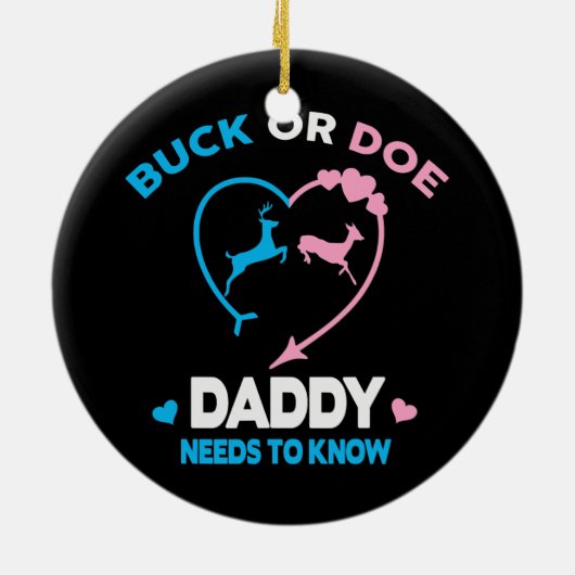 BuckおもしろいまたはDoe Daddyの性おもしろい別開示 セラミックオーナメント (裏面)