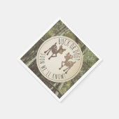 BuckまたはDoe迷彩柄ベビー性別によるパーティーの表示 スタンダードカクテルナプキン (角)