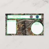 BuckまたはDoe Babyのシャワー/リビールの招待 エンクロージャーカード (裏面)