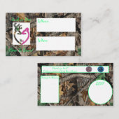 BuckまたはDoe Babyのシャワー/リビールの招待 エンクロージャーカード (正面/裏面)