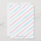 BuckまたはDoe Deer春フローラGender Reveal 招待状 (裏面)