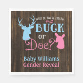 BuckまたはDoe Genderがパーティーの赤ちゃんシャワーを明らかにする スタンダードランチョンナプキン (正面)