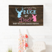BuckまたはDoe Genderがパーティーの赤ちゃんシャワーを明らかにする 横断幕 (インサイチュ)