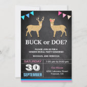 BuckまたはDoe Genderによるパーティーの表示 招待状 (正面)