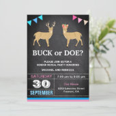 BuckまたはDoe Genderによるパーティーの表示 招待状 (スタンド正面)