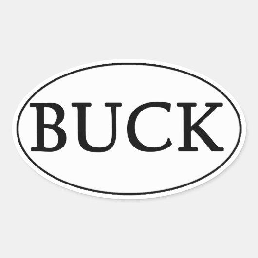 BUCKオーバルロゴ 楕円形シール (正面)