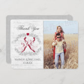 Buck and Doe樺の木写真ありがとう サンキューカード (正面/裏面)