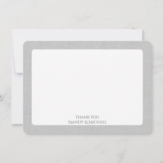 Buck and Doe樺の木写真ありがとう サンキューカード (裏面)