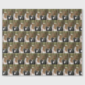 Buck and Doe Deer Wedding In Forest ラッピングペーパー (フラット)