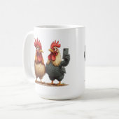 Buck & Bill "Cheesy Chicken" Selfies コーヒーマグカップ (正面左)