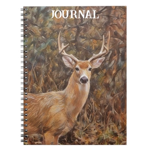 Buck Deer Art Personal Journal Notebook ノートブック (正面)