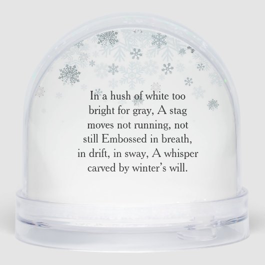 Buck Deer with With Poem  Snow Globe (裏面)