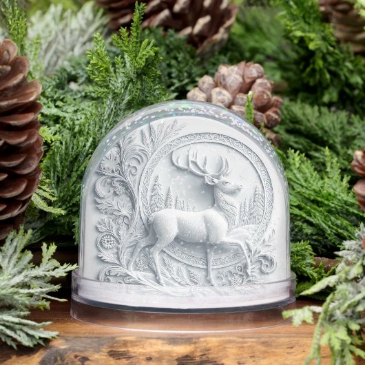 Buck Deer with With Poem  Snow Globe (冬)