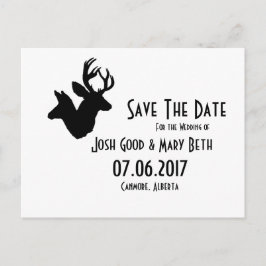 Buck & Doeシルエット、結婚式 ポストカード