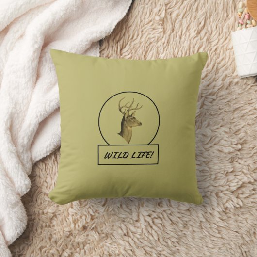Buck Head Dark Khaki Pillows クッション (ブランケット)